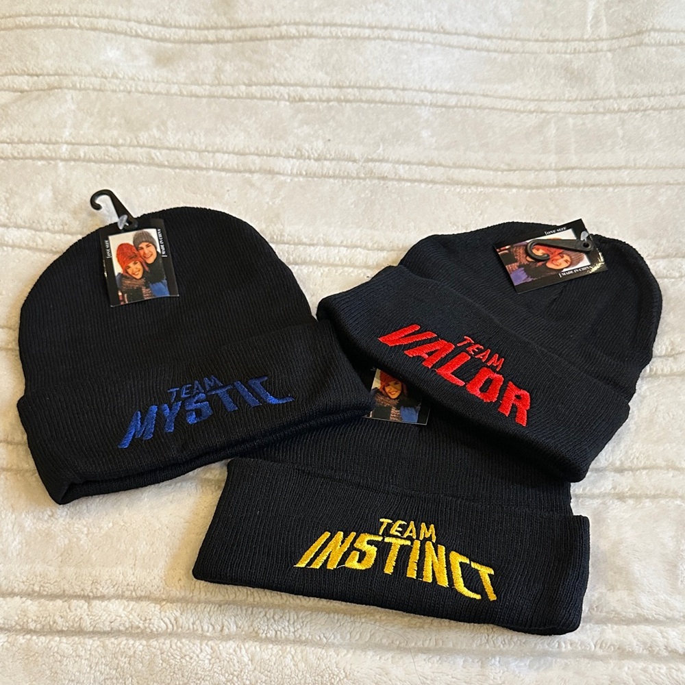 Pokémon Go Team Mystic, Valor or Instinct knit cap.  New with tag!